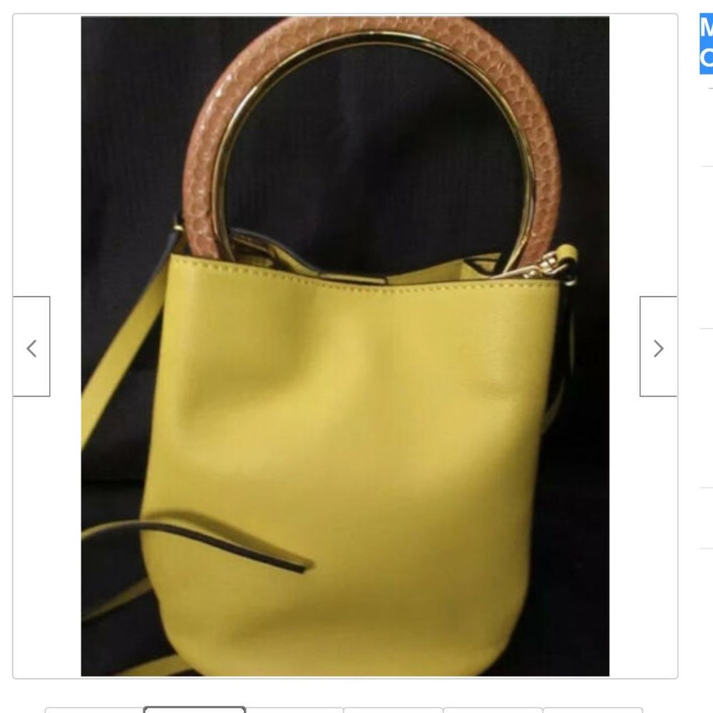 MARNI Bucket Bag Matching Wallet Sunflower Yellow Pannier Worn Once HTF